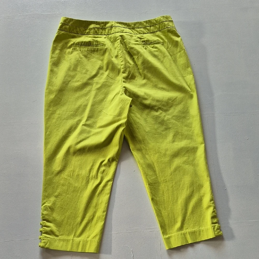 Vibrant Lime Capris for Women - Picture 6 of 6